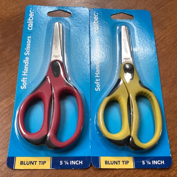 Caliber Scissors Set Soft Handle Blunt Tip 5 1/4 inch New - Picture 2 of 6